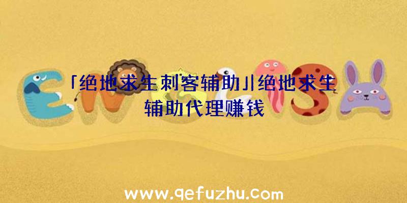 「绝地求生刺客辅助」|绝地求生辅助代理赚钱